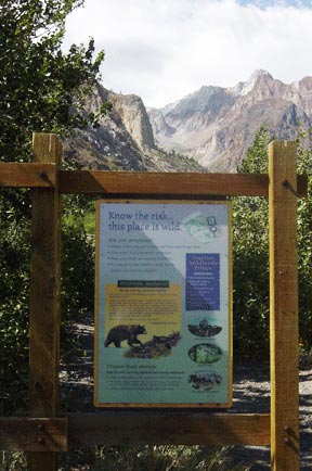 Inyo National Forest trailhead panel
